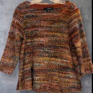 Ali Miles Multicolor Textured Sweater